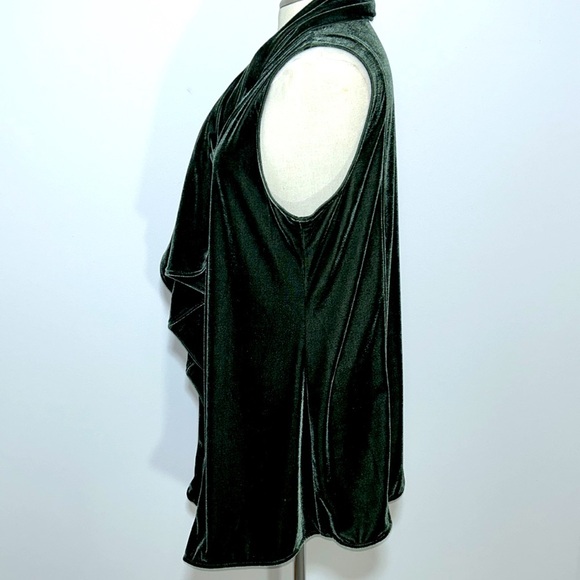 Soft Surroundings Forest Green Velvet Valencia Vest Size M - Picture 3 of 8